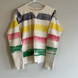 HBC Cream Striped Sweatshirt